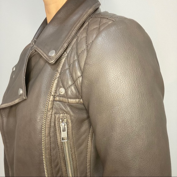 AllSaints Limited Biker/Moto Leather Jacket - Picture 7 of 11